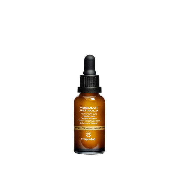 Sérum con retinol al 0,3%. Retexturizante y antiarrugas. 