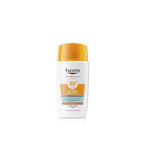 Fotoprotector Facial Hydro Protect SPF50+ Ultra Light 50ml tinte medio de Eucerin