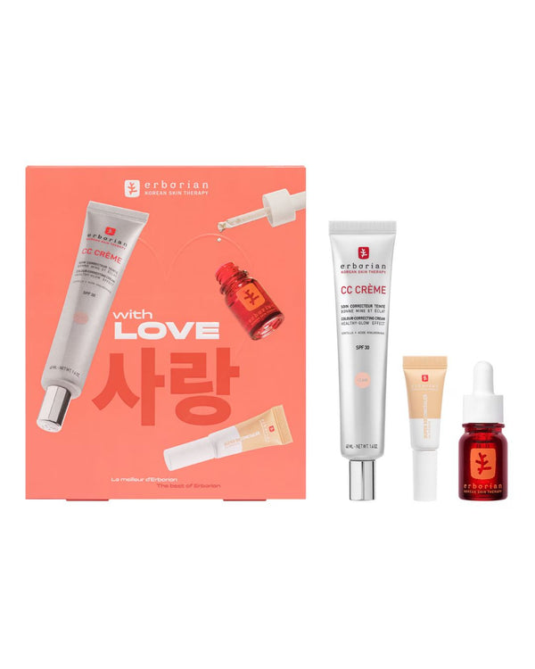 Kit CC Cream Clair 40mL x Aceite Skin Therapy 10mL x SuperBB Concealer Nude 5mL de Erborian