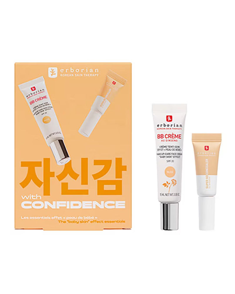Kit BB Cream SPF20 Nude 15mL x SuperBB Concealer Nude 3mL de Erborian