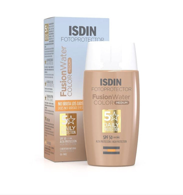 Fotoprotector Fusion Water COLOR MEDIUM SPF50 de ISDIN 50ml-comprar barato-Farmacia Avenida de America