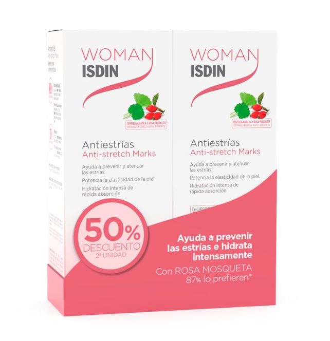 Duplo Antiestrías 250 +250ml de Woman Isdin-comprar barato-Farmacia Avenida de America