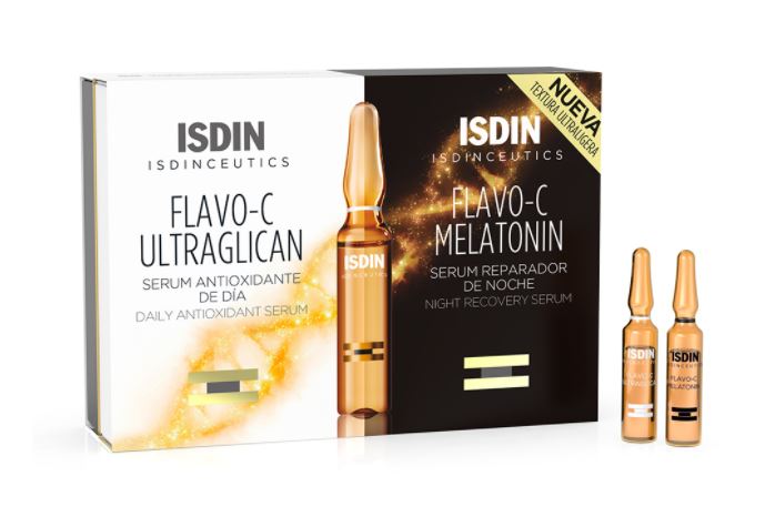 Flavo-C Melatonin + Flavo-C Ultraglican (10+10 amp.) de Isdinceutics-comprar barato-Farmacia Avenida de America